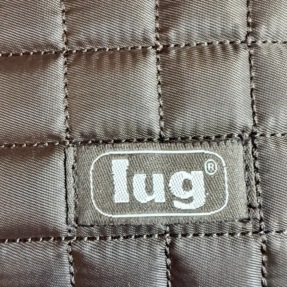 Lug Wallet Passport Quilted Zip Brown with Strap‎ Travel Card Holder NWOT